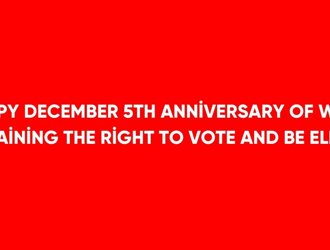 Happy December 5th Anniversary of Women Obtaining the Right to Vote and Be Elected!
